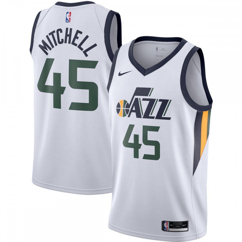 Donovan Mitchell Utah Jazz 2020/21 Swingman Jersey - White - Association Edition-Pro Kit Vault | Brand New 26/27 Sports Jerseys